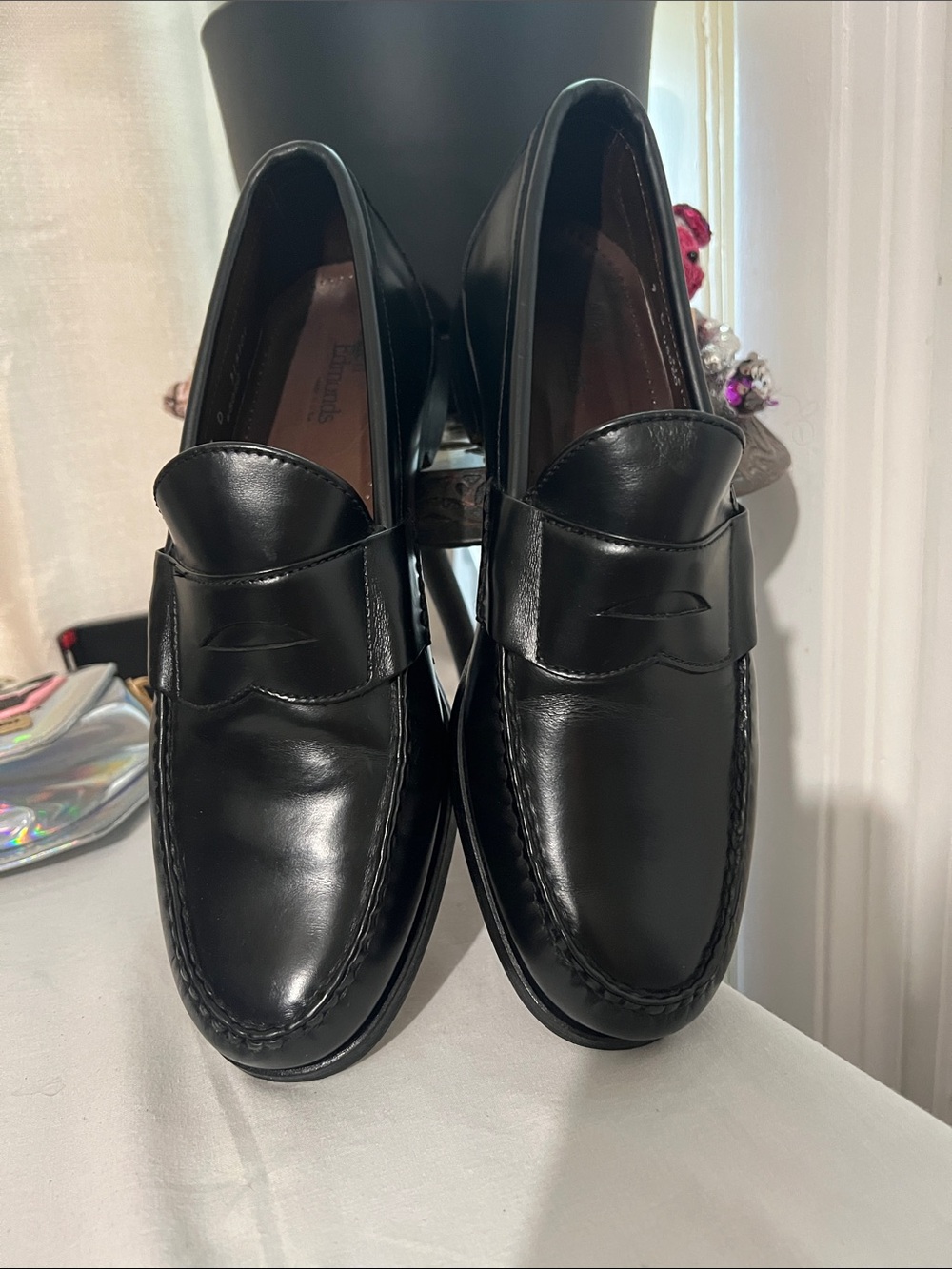 Allen Edmonds Black Leather Penny Loafers